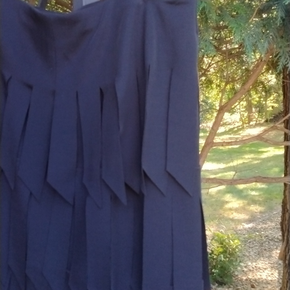 NWT Tadashi Neiman Marcus FRINGE  dress/skirt size M. OLD MONEY QUIET LUXURY - Picture 9 of 12